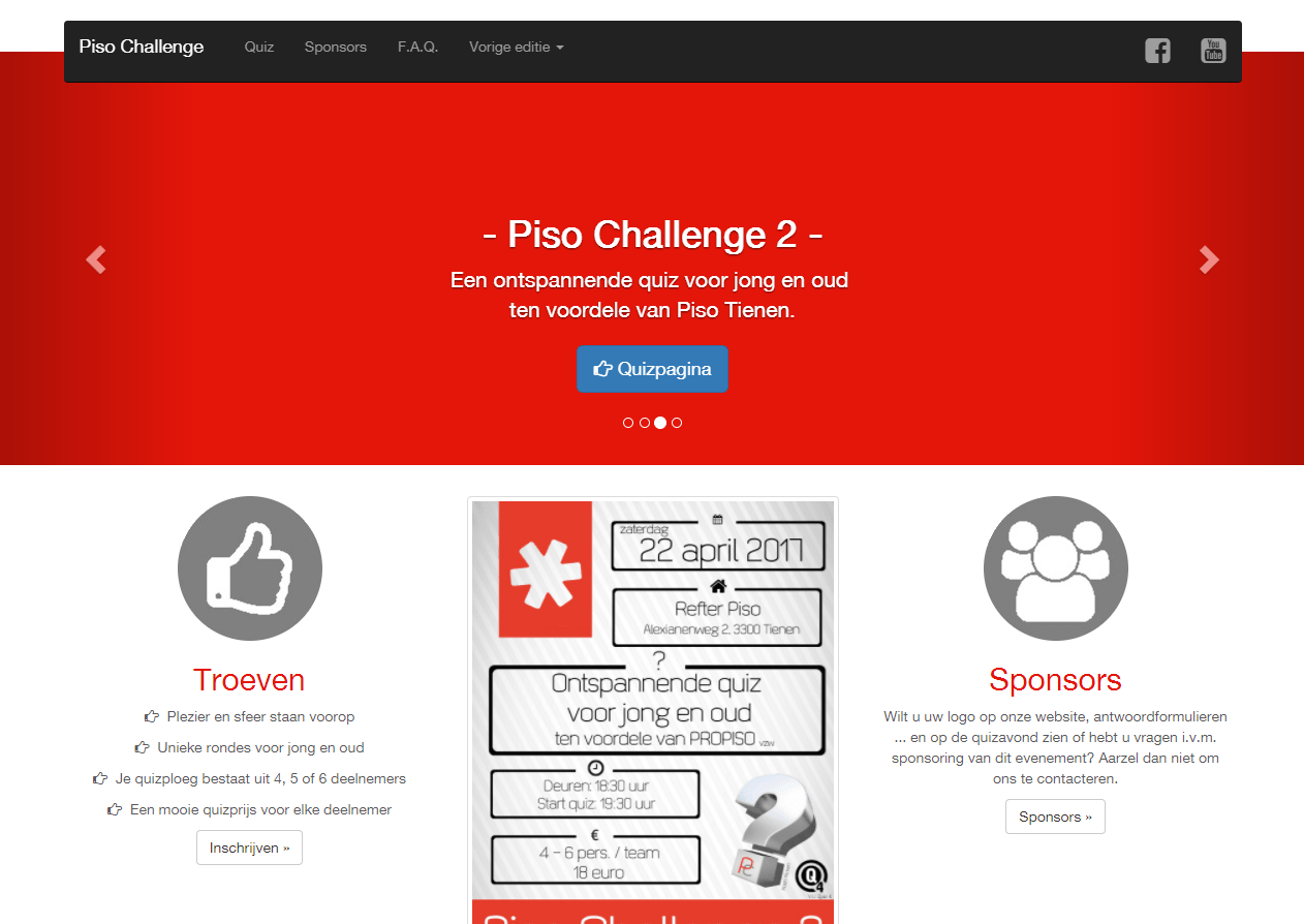 Website Piso Challenge: www.quiz.piso.be